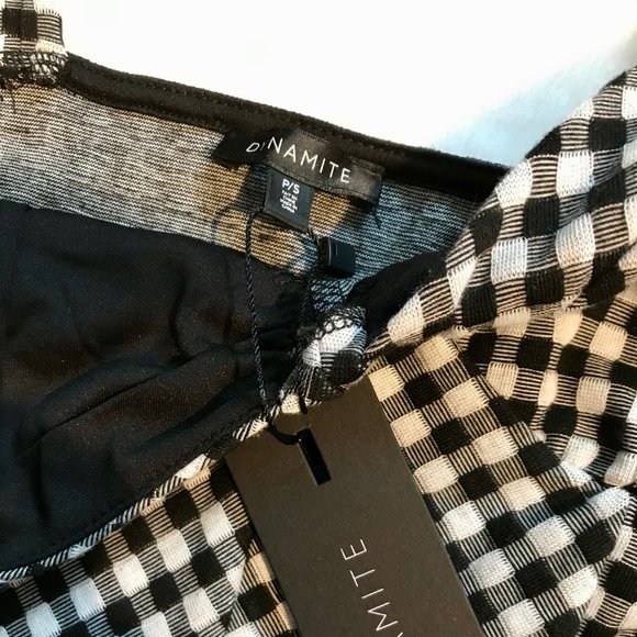 SMALL GINGHAM BODYSUIT BY DYNAMITE - Picture 4 of 5